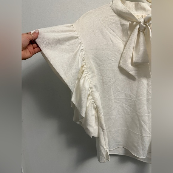 Ted Baker Robynn Tie Neck Frilled Sleeve Top- Ted 2 - S - Picture 5 of 16